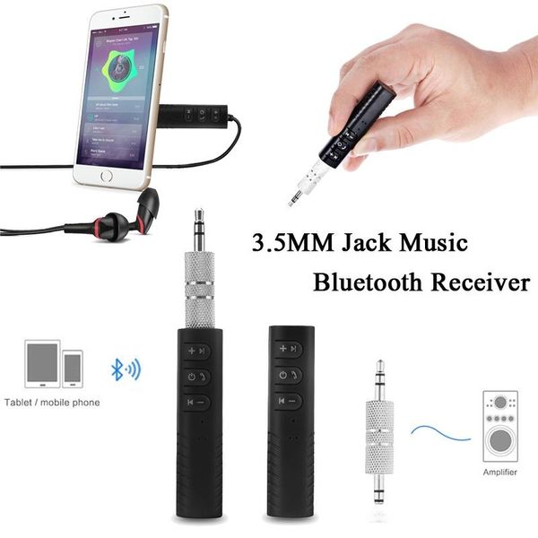 

hands-music bluetooth receiver car aux port wireless stereo speaker multi-function connector for lappsp headphone