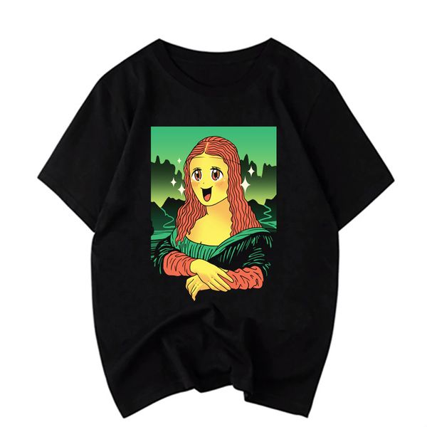 

kawaii лиза новое лето футболки мода хип-хоп мужчины женщины футболки повседневная tee рубашка с коротким рукавом спортивные футболки одежда