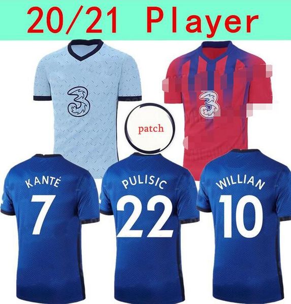 

20 21 pulisic soccer jerseys 2019 2020 2021 abraham ziyech lampard football shirt set mount werner kante player version long sleeve, Black;yellow