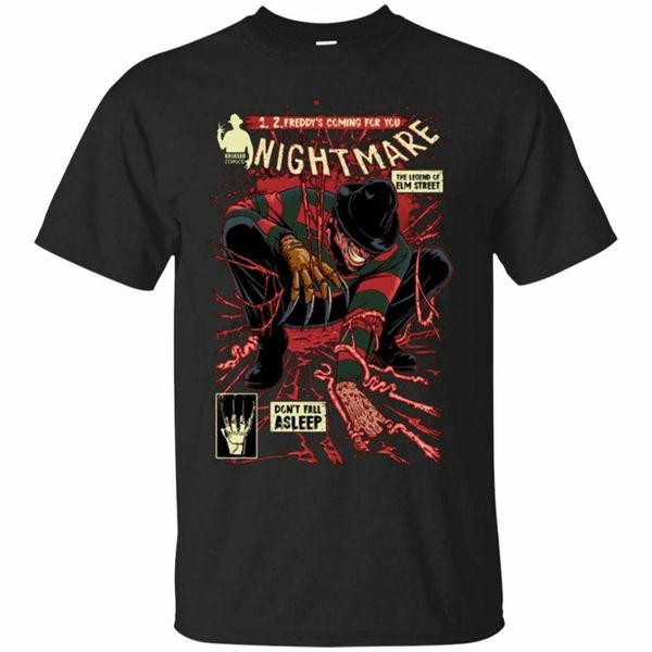 

freddy kruger nightmare t-shirt friday the 13 th halloween horror movie cotton men summer casual cotton tee fashion t shirt