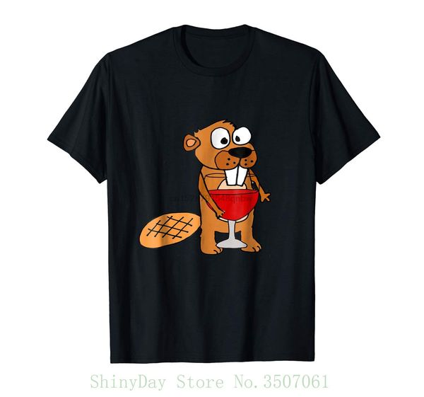 

смешных beaver питьевой winet футболка tshirt o-образный вырез летней моды личность мужчины футболка