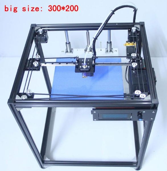 

printers 2021 black 300*200 big size 3d printer machine ramps1.4 plus2 corexy kit