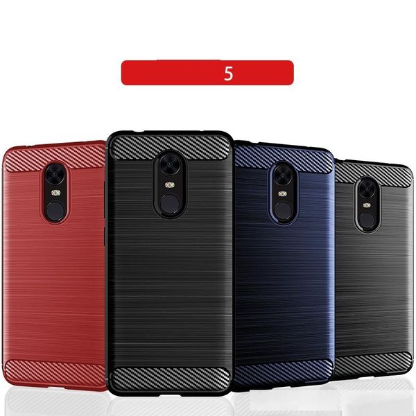 

case for redmi 5 carbon fiber brushed design ultra slim thin anti-scratch and non-slip soft tpu protective cover case