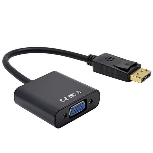 

male display port dp to vga female adapter cable converter for projector dtv tv hdvd player 1080p