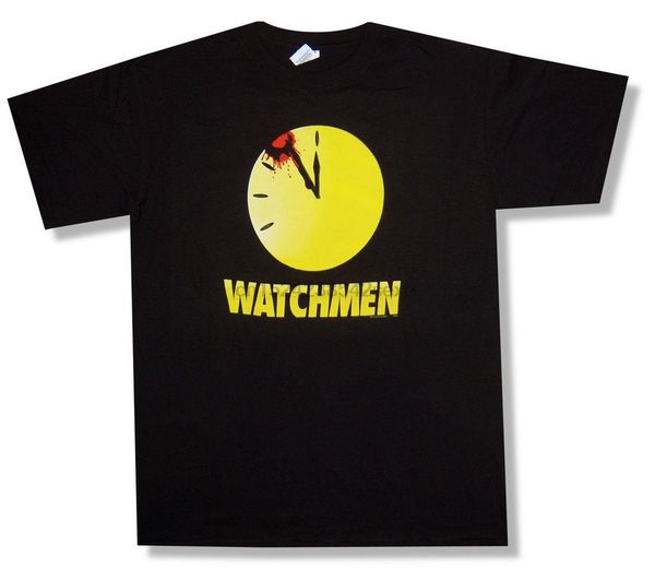 

watchmen bloody clock splatter black t shirt new official movie comic