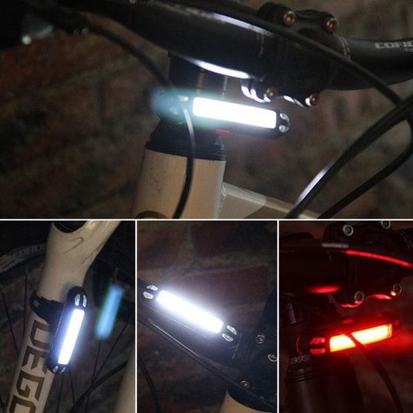 

usb rechargeable bicycle taillight safety warning rear light led bicycle taillight cycling light bike rear saddle lamp #734