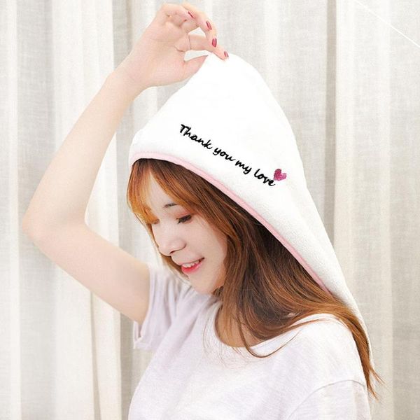 

microfiber dry hair cap women quickly dry hair shower hat wrapped towel bathroom accessories
