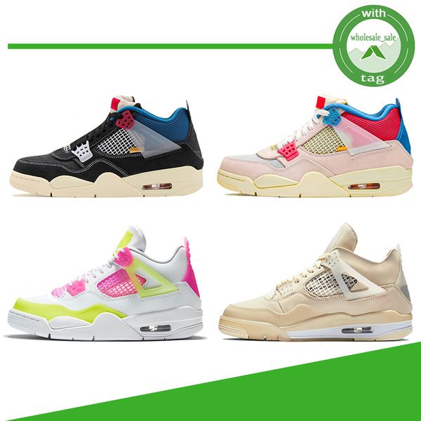 

2020 новый мужской 4s union la баскетбольные туфли белый парус брейд неоновый 4-красный металлик черный кот спорт на открытом воздухе спорти