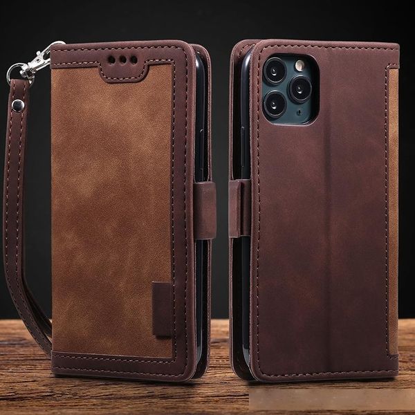 

splice flip pu leather case for iphone se 2020 11 pro max 6 6s 7 8 plus x 10 wallet book cover for iphone xr xs max phone cases