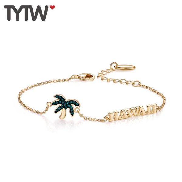 

tytw women lady romantic tree bracelet brass coconut pendant bracelet jewelry o-chain, Black