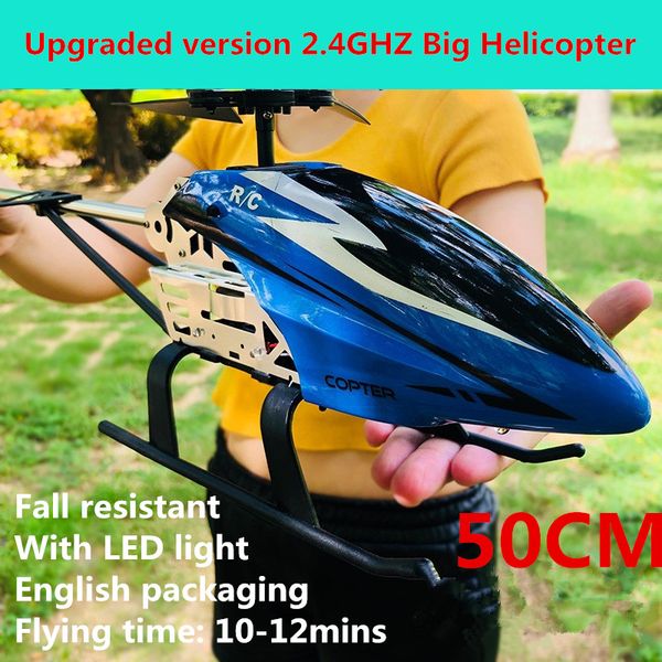 

drones upgraded version big rc helicopter 50cm 3.5ch drop-resistant flight 12 minutes with gyro rtf for kids outdoor flying toy ch81