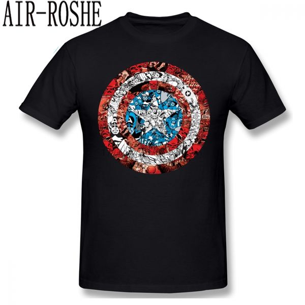 

captain america t shirt comic patterned shield t-shirt mens short sleeves tee shirt streetwear cute 6xl print 100 cotton tshirt