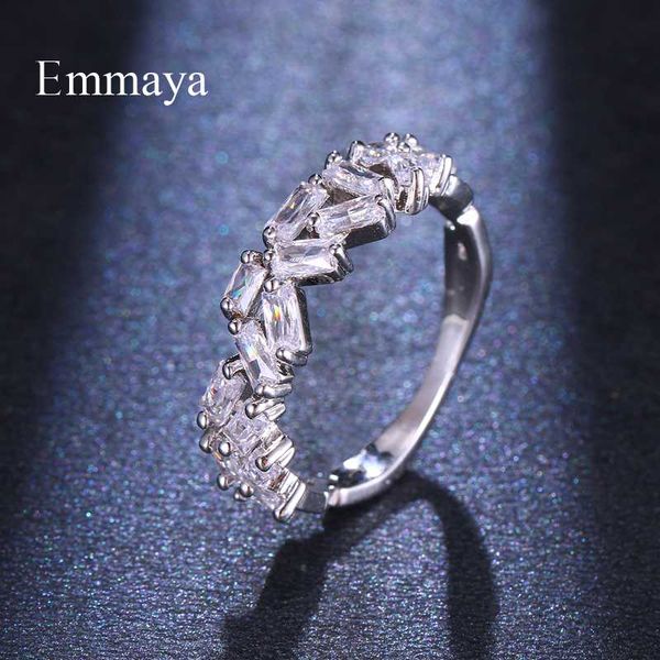 

cluster rings emmaya classic round appearance with chaos arrange transparent geometry cubic zircon nobler ring female personality dress up, Golden;silver