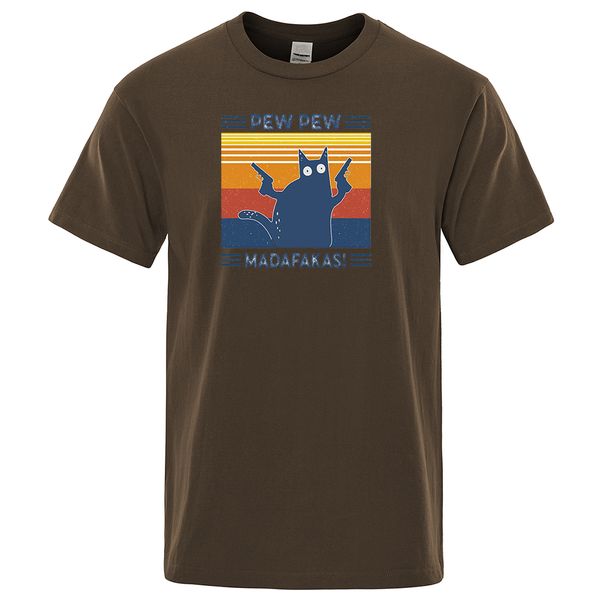 

забавный кот tops pew pew madafakas футболка crew neck черная одежда t рубашка новизна урожай tshirt с коротким рукавом летние рубашки тис