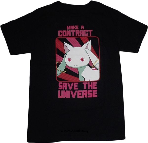 

puella magi madoka magica kyubey make a contract for women's t-shirt
