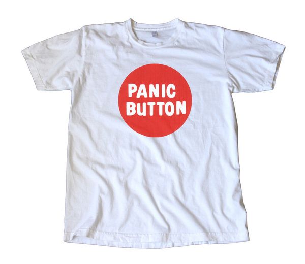 

panic button decal t-shirt - ed roth - cult