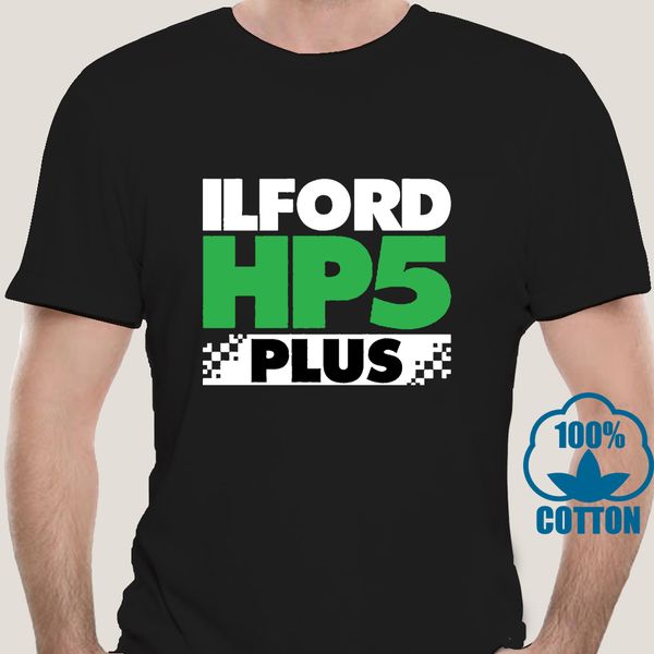 

2241a ilford hp5 plus film логотип мужчины черная футболка s-3xl