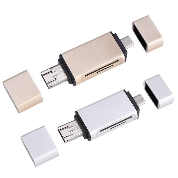 

new 3 in 1 otg adapter usb type-c sd/micro cd card reader usb2.0 micro usb connecter for macbook lapandroid phones universal