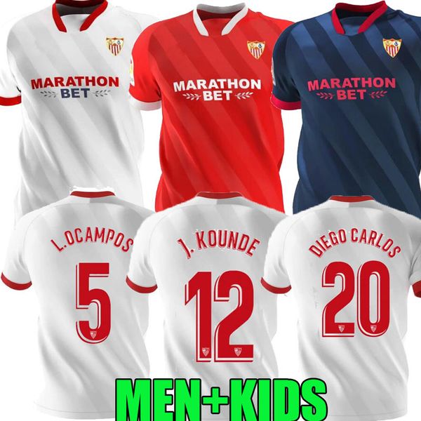 

2020 2021 sevilla soccer jerseys ever banega 20 21 seville diego carlos j. kounde suso .ocampos camiseta de fÃºtbol football shirt men kids, Black;yellow