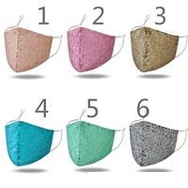 

fashion sun proof protection mascarilla cotton cloth reusable face mask sequin washable mouth respirator anti dust 3 5qya b2