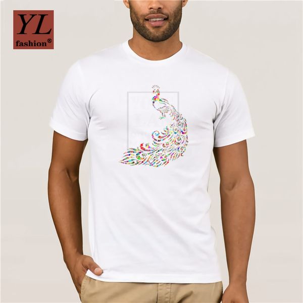 

2020 new casual fashion t shirt men s cotton short sleeve animal art bird colorful prismatic