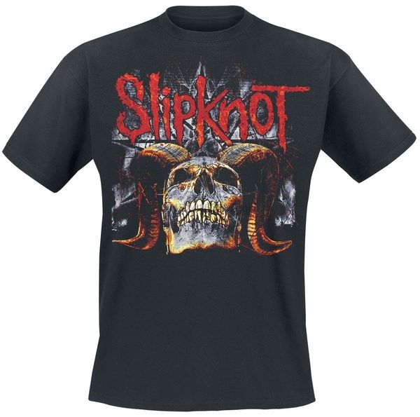 

slipknot star skull men short sleeve t-shirt black