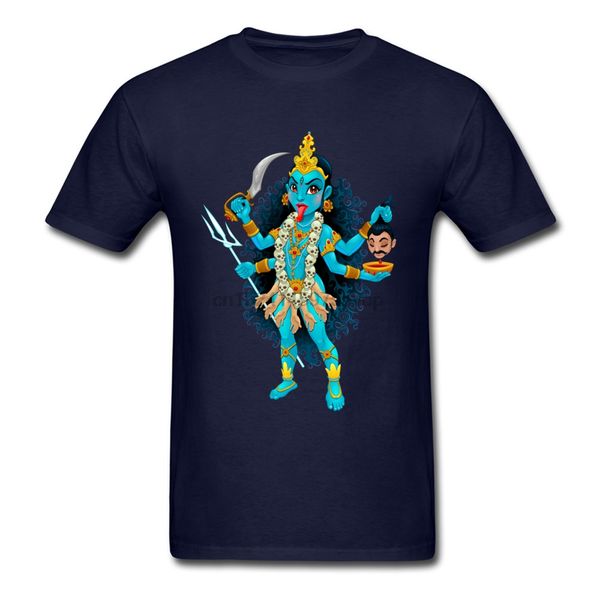 

unique t shirt men t-shirt kali print tshirt goddess of time creation destruction power tees hindu style clothes woman