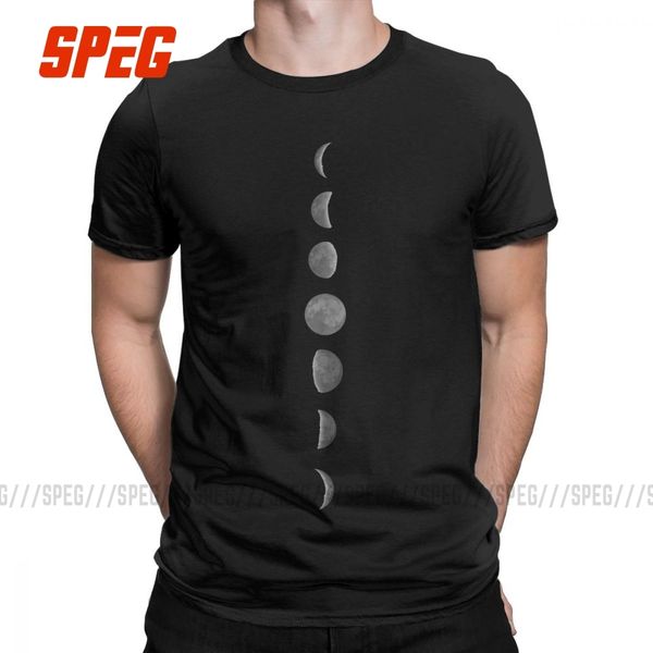 

человека full moon phases футболка простые стиль crew neck с короткими рукавами одежда хлопок crescent night sky тис плюс размер футболки
