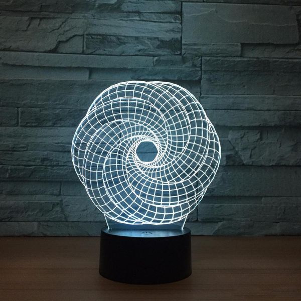 

горячая продажа иллюзия винт 3d оптическая иллюзия лампа night light dc 5v питание от порта usb пятых батарей оптовой dropshipping free ship