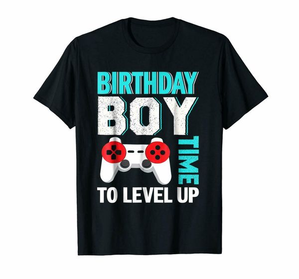 

birthday boy video game birthday party t-shirt 2019 o-neck printing man's tee