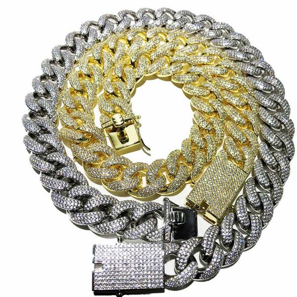 

fashion gold cuban chain 18mm men necklace, Silver