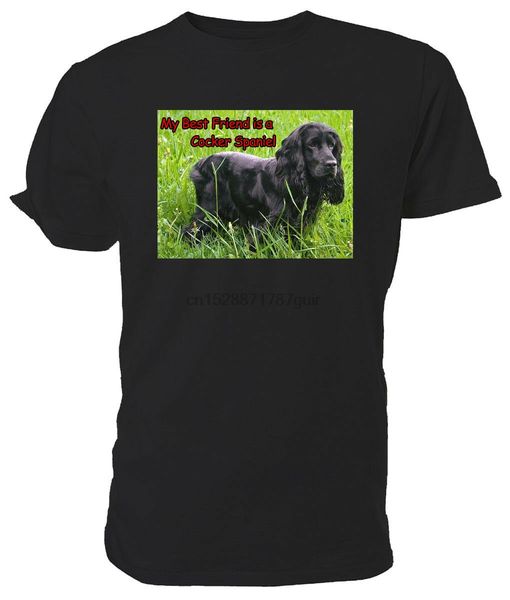 

black cocker spaniel dog t shirt my friend - choice of size colours