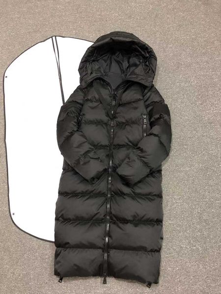 

women winter jacket ladies real down collar duck down inside warm coat femme long coat 786, Black