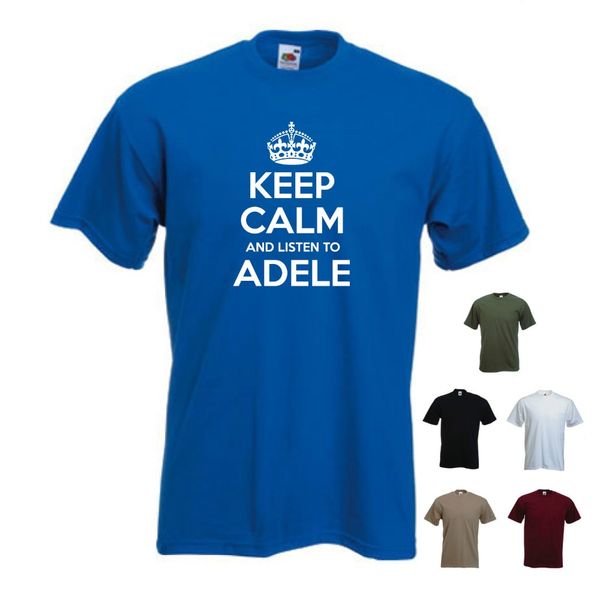 

2020 fashion 'keep calm and listen to adele' music t-shirt tee tee shirt