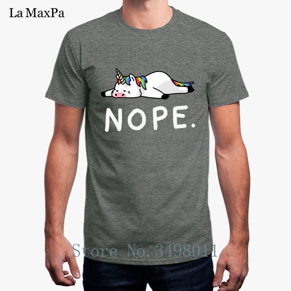 

new tshirt for men nope unicorn clothing men t-shirt cotton summer short sleeves men's t shirt plus size 3xl casuals