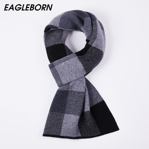 

scarves men winter scarf square plaid black gray wool warm cashmere fashion high-quality husband gift middle-aged scarfs, Blue;gray