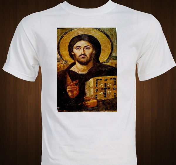 

christ pantocrator jesus christian religious icon t-shirt