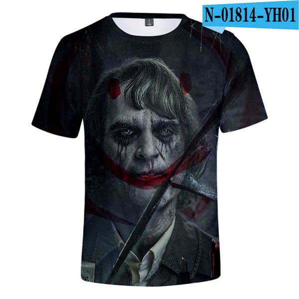 

haha joker smile print crewneck mens summer clothing 3d print shirts aesthetic harajuku hippie men clothing