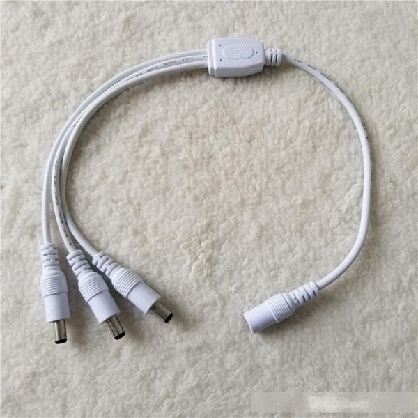 

dc 5.5*2.1mm bold 1 to 3 splitter power cable 12v for monitor charged supply white 40cm