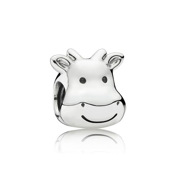 

2020 new authentic ale 925 sterling silver cow silver charms beads fit pandora style bracelet for diy fashion jewelry design making, Black
