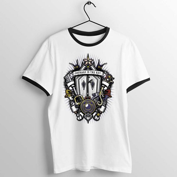 

black trim t shirt captain kingdom hearts awesome artwork printed tee