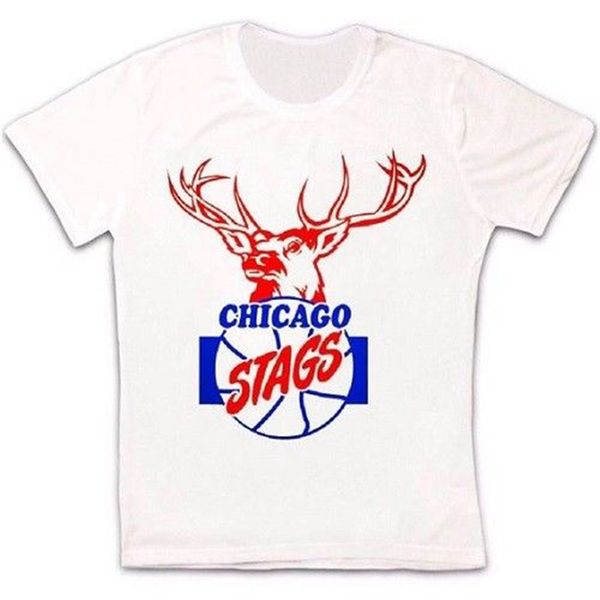 

chicago stags basketball team logo retro vintage hipster t shirt 1556 printing apparel tee shirt
