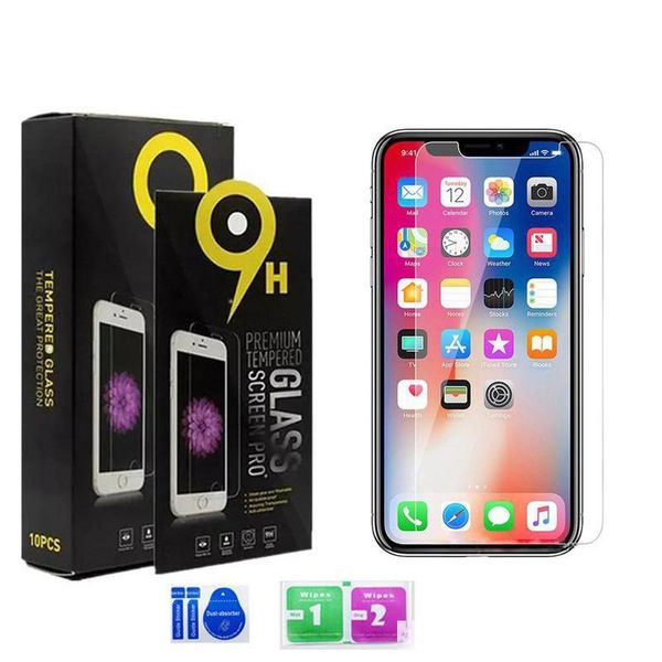 

24h shipping for iphone 12 pro max tempered glass iphone x xs xr 8 screen protector for iphone 6 7 plus 6s film 0.33mm 2.5d 9h paper package