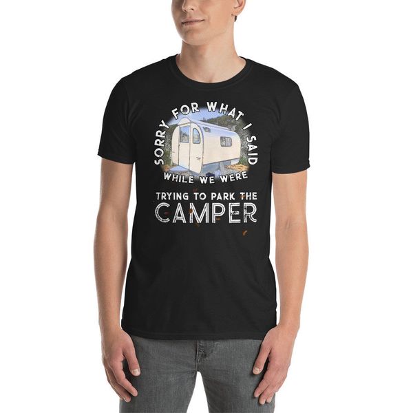 

извините за то, что сказал автостоянка camper трейлер shirt смешной camping rv gift 2019 мужчины моды с коротким рукавом slim fit t-shirt