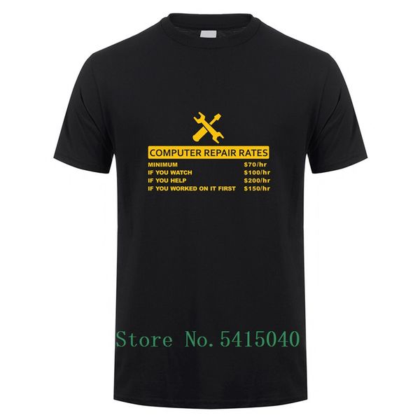 

funny fix computer t shirt 100% cotton men summer o-neck tshirt computer repair rates t-shirt mans
