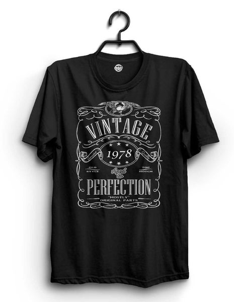 

новые моды сороковой день рождения shirt - родился в 1978 подарок на день рождения - vintage100% хлопок юмор мужчины crewneck футболках