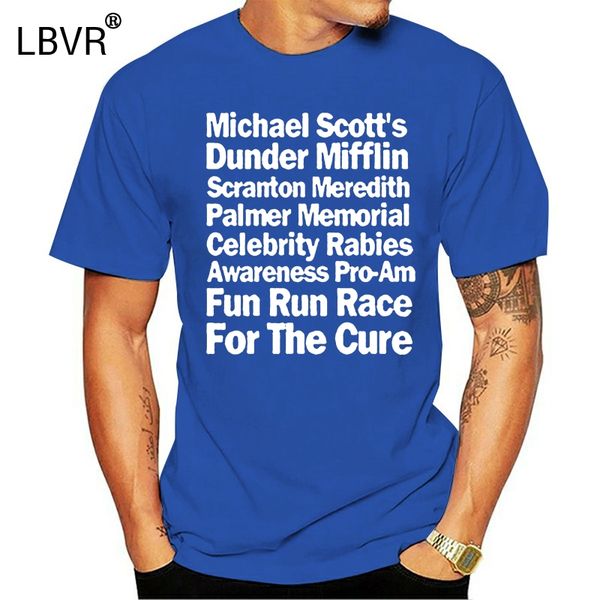 

race for rabies cure t-shirt the office tv funny 5 colors s-3xl