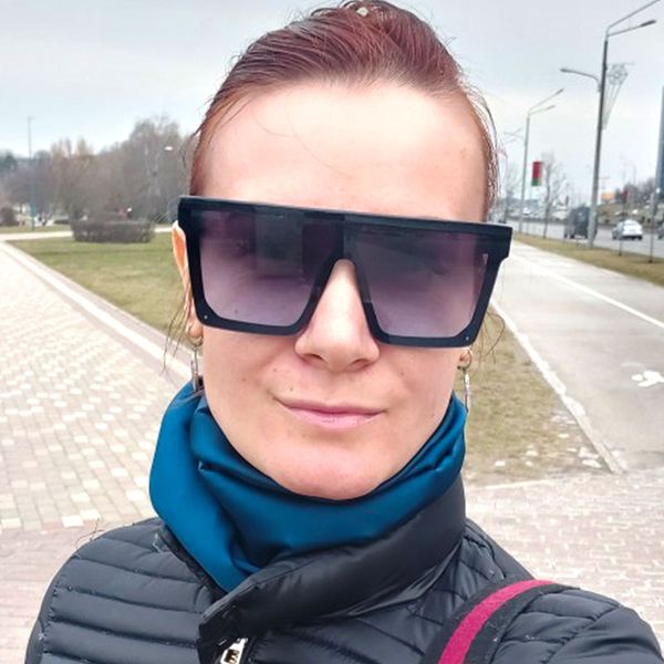 

flat oversized zonnebril vrouwen randloze shades zonnebril vrouwelijke 2020 luxe merk vintage vierkante uv400, White;black