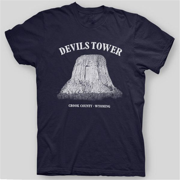 

devil's tower wyoming close encounters third kind spielberg t-shirt sizes s-5x brand fashion tee shirt