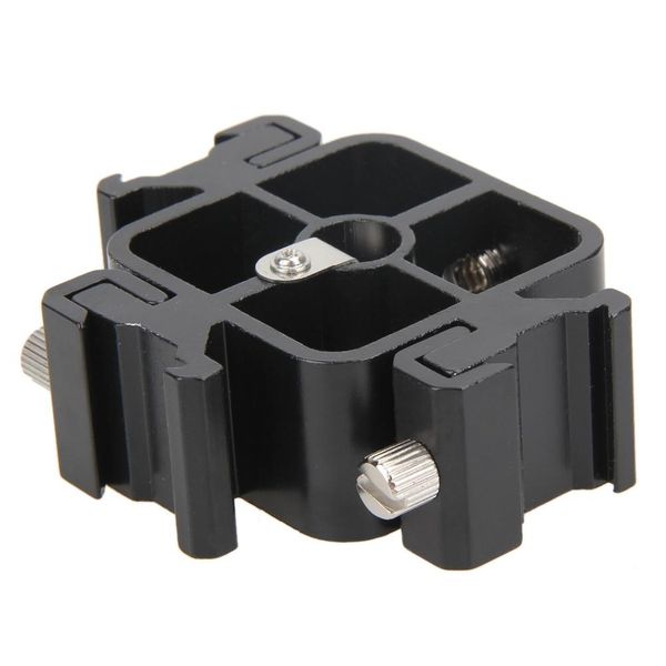 

alloet 3 in1 triple shoe all-metal shoe mount adapter for flash holder bracket light stand umbrella holder bracket